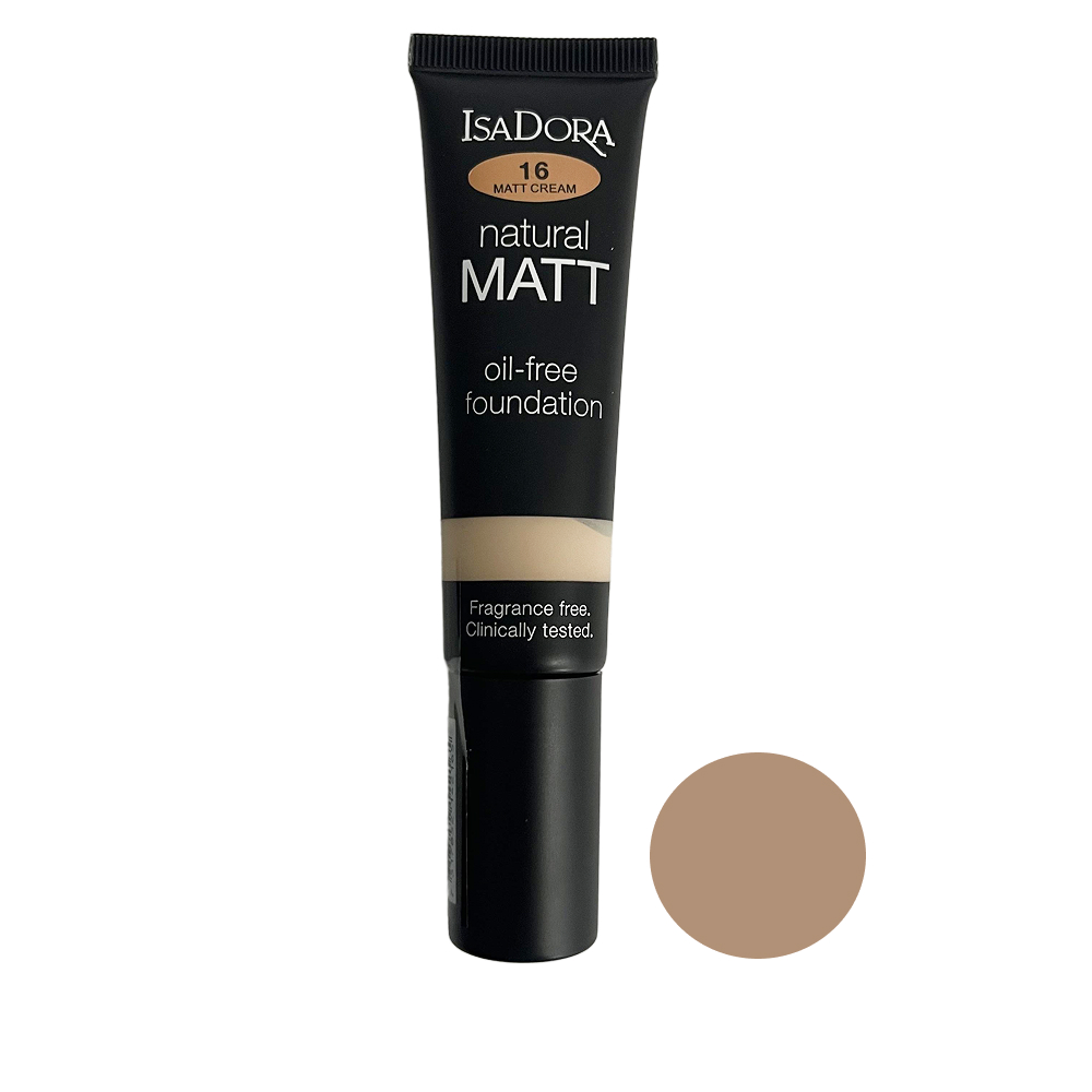 کرم پودر ایزادورا مدل Natural Matt oil free شماره 16